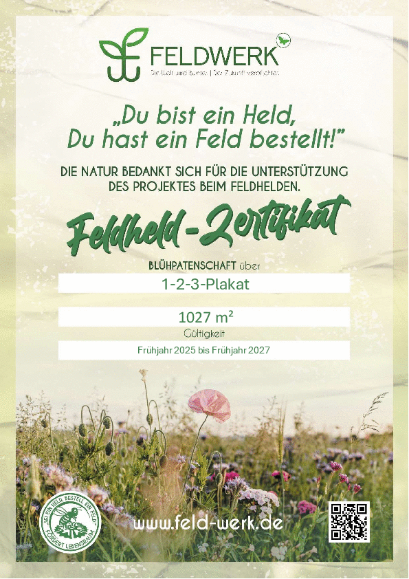 1-2-3-Plakat-Feldheld-Zertifikat 1-2-3-Plakat-Feldheld-Zertifikat